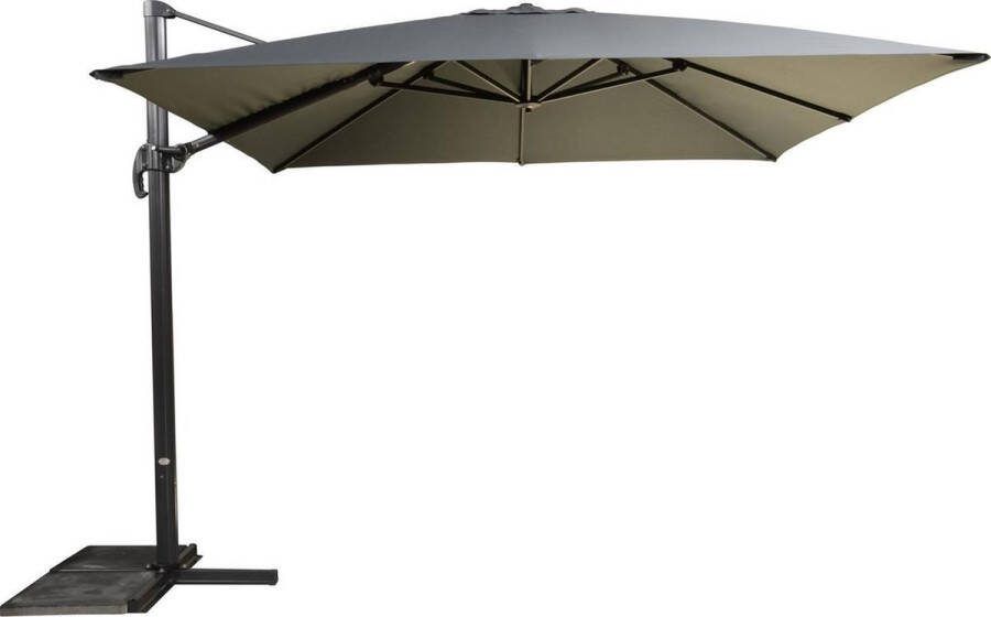 Lesliliving Outdoor Living Zweefparasol Virgo grijs zonder volant 3x3mtr