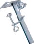 Lesli Living Parasolhouder voor balkon zilver metaal D3 8 cm Parasolvoeten - Thumbnail 1