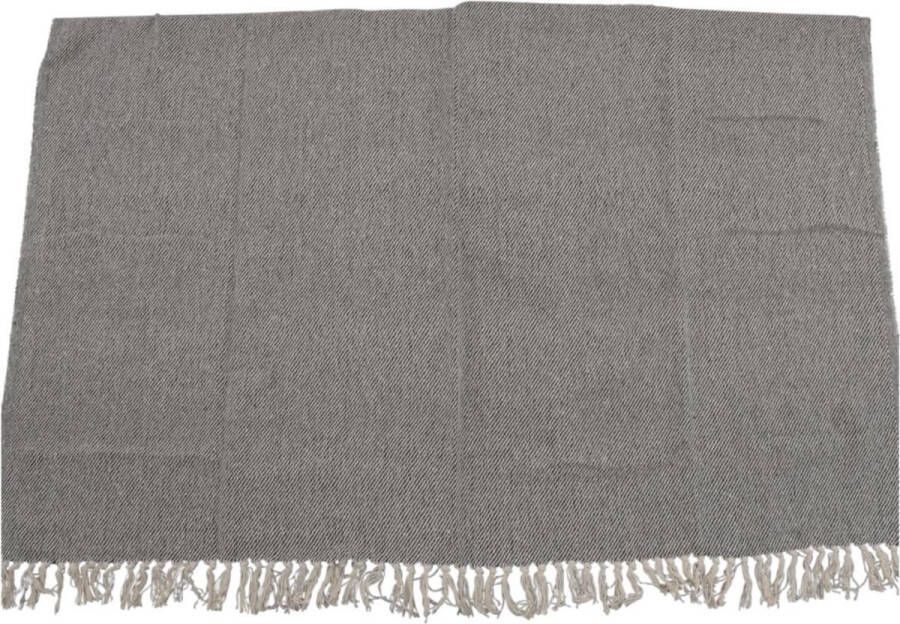 Lesliliving Outdoor Living Plaid beige zwart 125x150cm