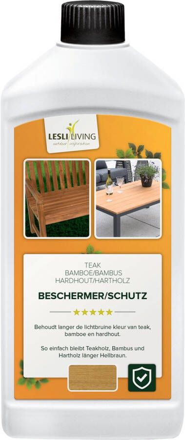 Lesliliving Teak & Hardhout beschermer lichtbruin 1 liter