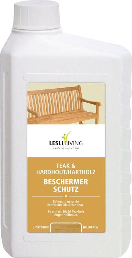Lesliliving Teak & Hardhout beschermer lichtbruin 1 liter