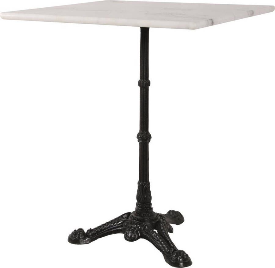 Lesliliving Lesli Living Bistro Tuintafel Marmer Wit 60x60cm