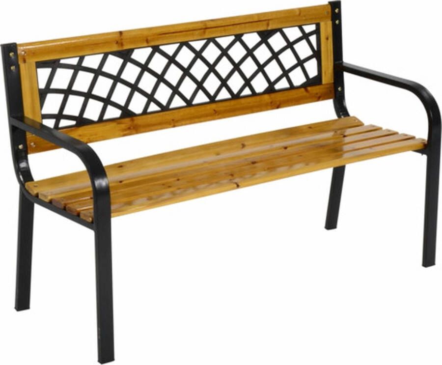 Lesliliving Lesli Living Tuinbank York 118x50x74 cm metaal zwart