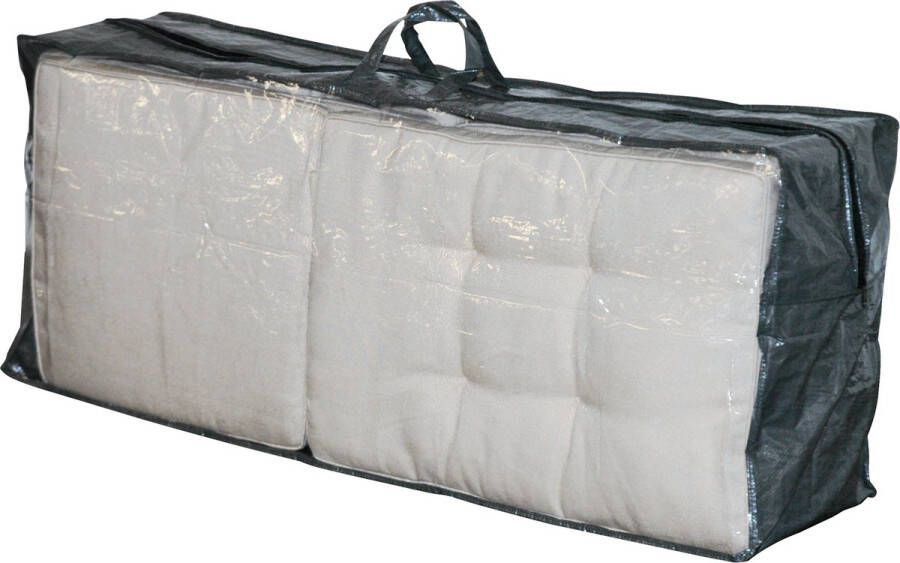 Lesliliving Tuinkussenhoes met rits 125 x 32 x 50 cm Groen Grijs
