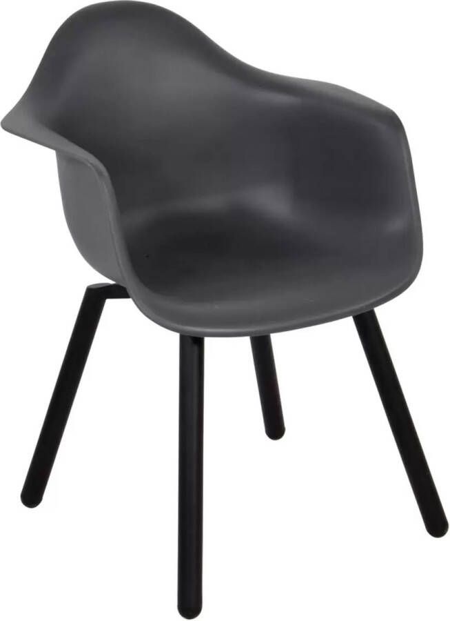 Lesli Living Montreux dining tuinstoel | kunststof + staal | antraciet - Foto 2