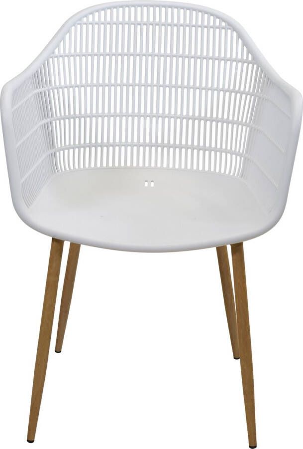 Express Noville witte tuinstoelen Set van 4 stuks