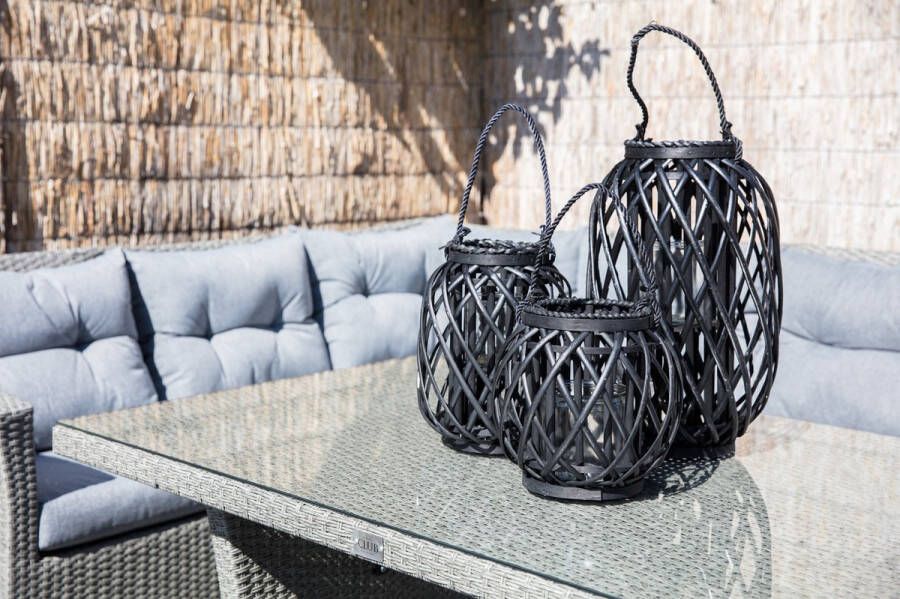 Lesliliving Windlicht Föhr ø23x30cm Black Lesli Living