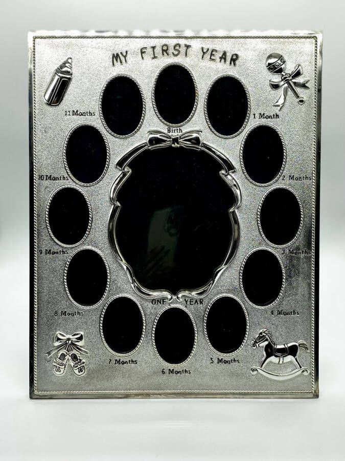 Lesser & Pavey The leonardo collection Silver Plated First Year Photoframe Mijn eerste jaar fotolijst