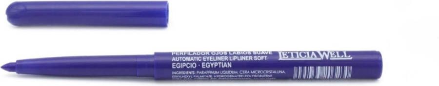 LETICIA WELL – Egyptisch Blauw Egyptian oogpotlood en lippotlood draaibaar zacht Automatic Eyeliner Lipliner Soft – Nummer 33354 1 stuks