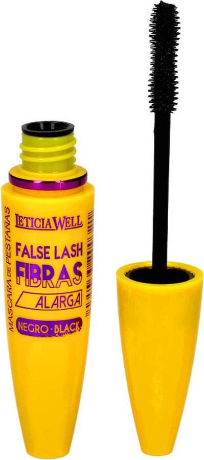 LETICIA WELL Mascara Wimperverlengend Effect Efecto False Lash Fibras Alarga Zwart 1 Flesje met 5 ml