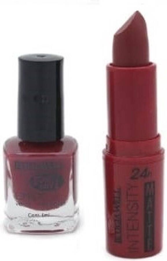 LETICIA WELL Lipstick en Mini Nagellak Rood 24H Intensity Matte Lipstick Fast dry nagellak Nummer 71