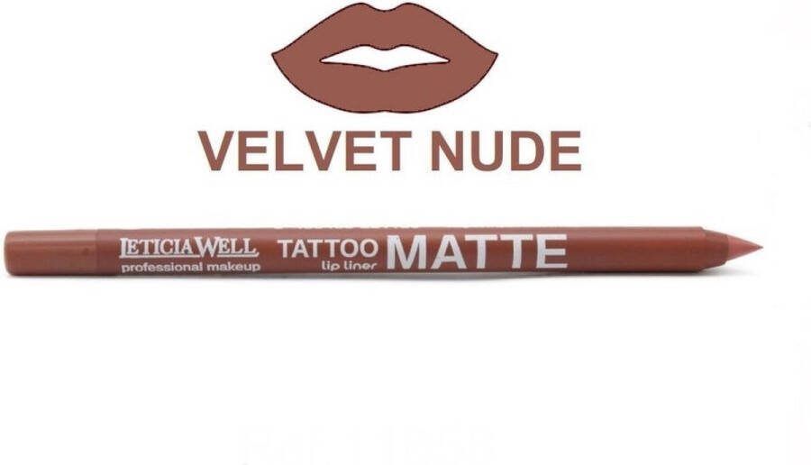 LETICIA WELL – Matte Tattoo Lippotlood Lipliner – Beige Velvet Nude Nummer 11658 1 stuks