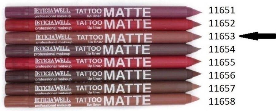 LETICIA WELL – Matte Tattoo Lippotlood Lipliner – Roze Nude Perfect Nummer 11653 1 stuks