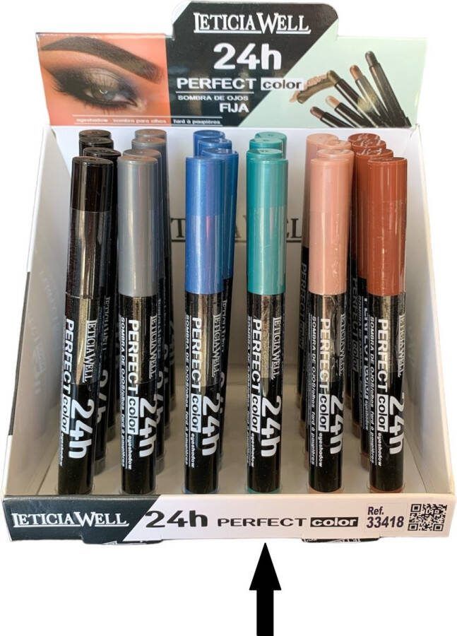 LETICIA WELL Oogschaduw Potlood Draaibaar Automatic Pencil Turquoise Groen Nummer 38