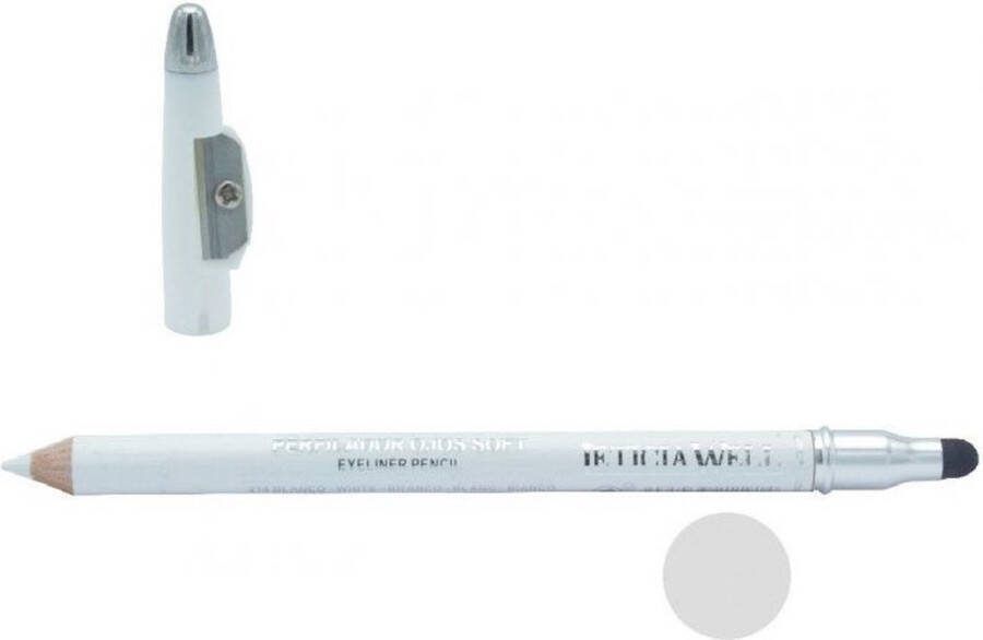 LETICIA WELL Soft Oogpotlood Wit Met puntenslijper en smudger blender vervager Nummer 33214 1 Stuks