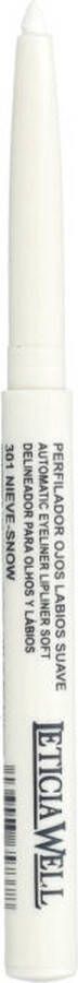LETICIA WELL – Wit White Nieve Snow Lippotlood en Oogpotlood draaibaar zacht Automatic Eyeliner Lipliner Soft – Nummer 33301 1 stuks