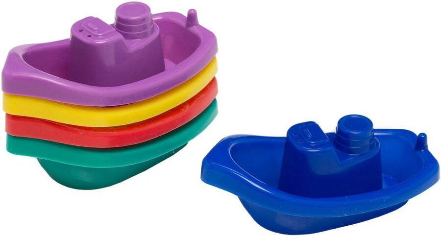 Let's Play badspeelgoed 15x bootjes kunststof 10 x 3 5 cm