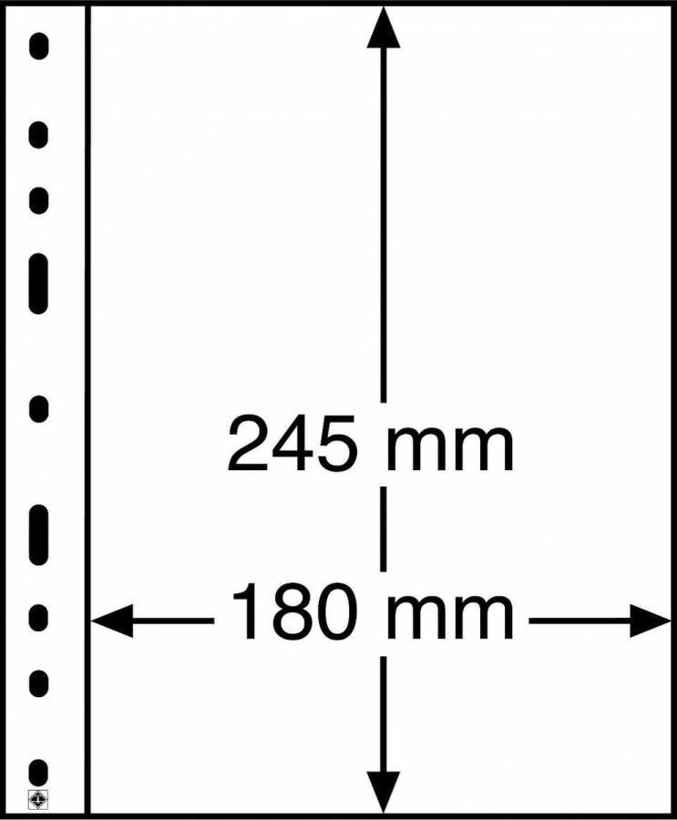 Leuchtturm glasheldere opbergbladen Optima 1 C 10 stuks niet geschikt voor A4 formaat