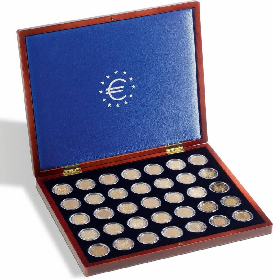 Leuchtturm Volterra Uno muntbox voor 2 euro munten met 35 capsules inbegrepen