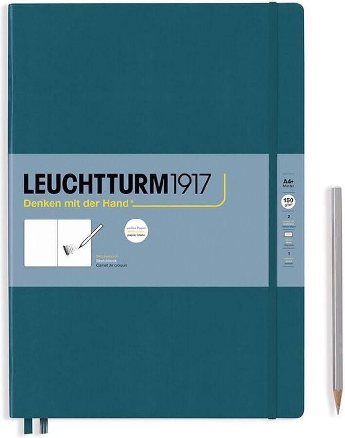 Leuchtturm1917 A4+ Master Schetsboek met harde kaft Pacific Green