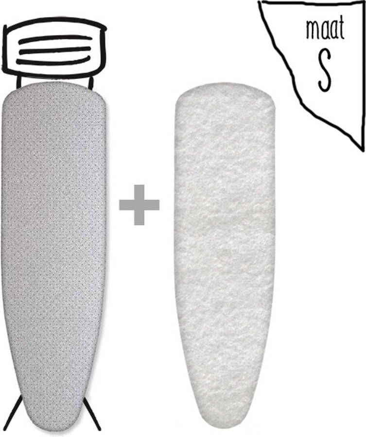 Leuke Strijkhoezen Strijkplankhoes met Molton Metallic Zilver Maat S