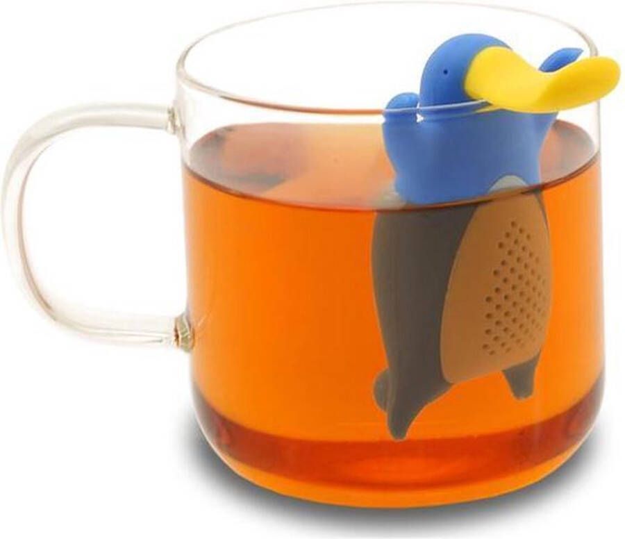 Leukste Winkeltje Pinguin voor losse thee Blauw theefilter theezeef thee-ei infuser LeuksteWinkeltje