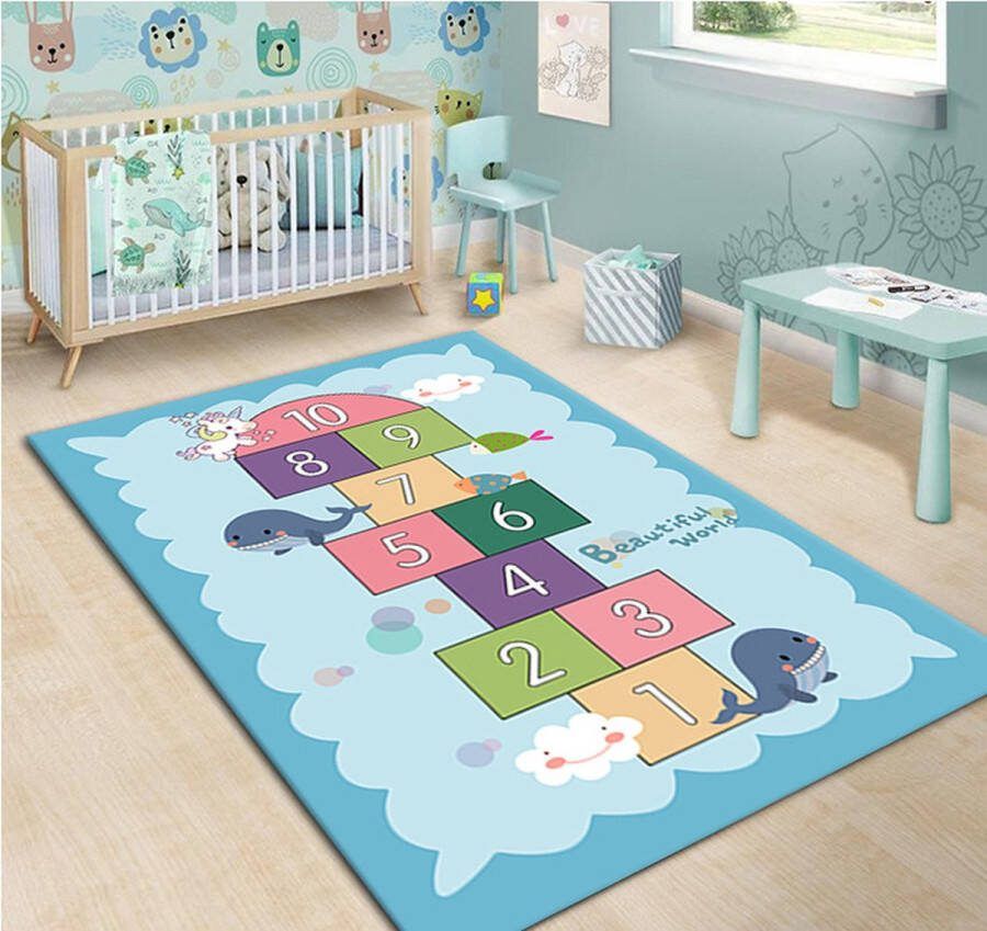 Levabe Speel Tapijt Hinkelen Kinderen Kruipmat Vloermat Speelkleed Kinderkamer XL Zacht 160 x 120 CM
