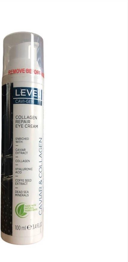 Level Dead Sea Minerals Level Dead Sea Minerals Caviar & Collagen Repair Eye Cream 100 ml (Dode Zee Mineralen Kaviaar & Collageen Herstel Oogcreme)