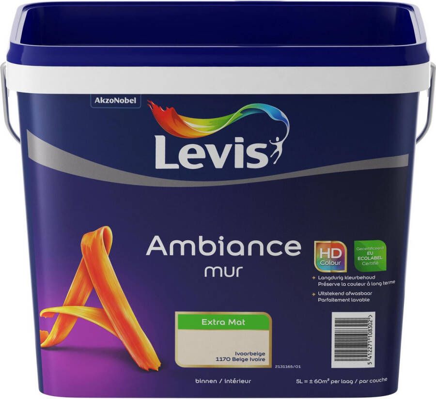 Levis Ambiance Muurverf Extra Mat Ivoorbeige 5L