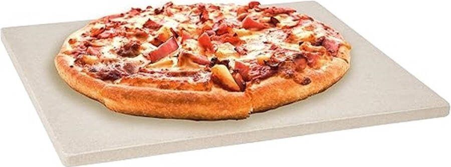 LEVIVO Pizzasteen Cordieriet Voor Oven en BBQ 30x38x1 5 cm Beige