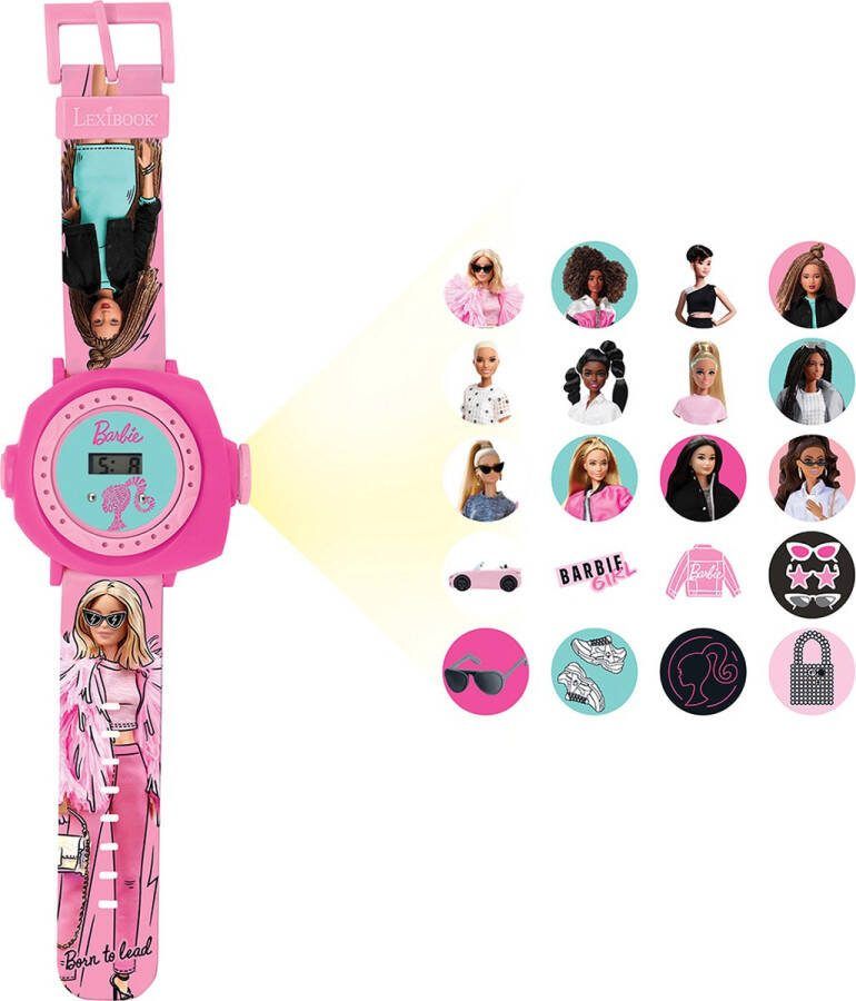 Lexibook Cyfrowy zegarek projekcyjny Barbie z 20 zdjęciami do wyświetlenia