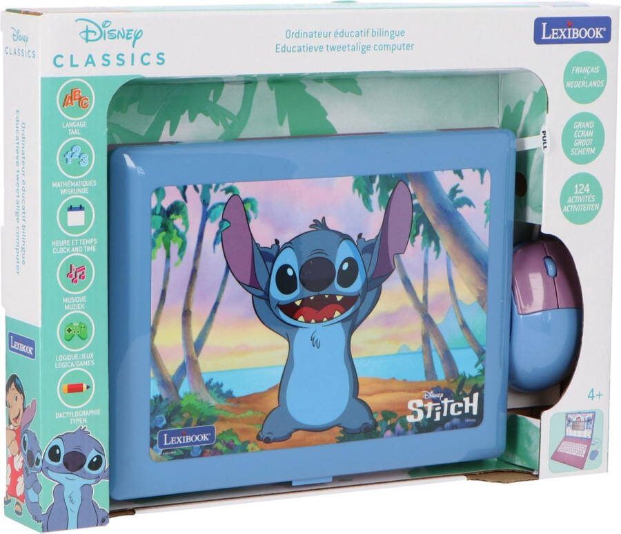 Lexibook Lilo & Stitch Laptop met kleurenscherm en 124 activiteiten NL FR