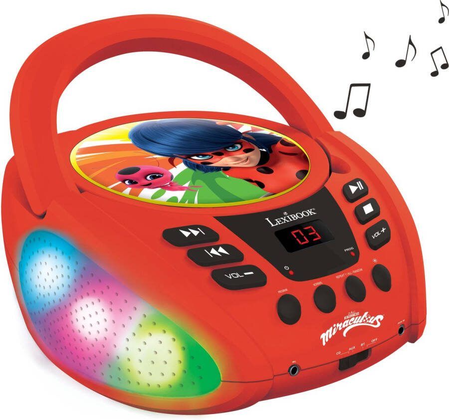 Lexibook Miraculous Bluetooth CD-speler Muziekspeler Verlicht