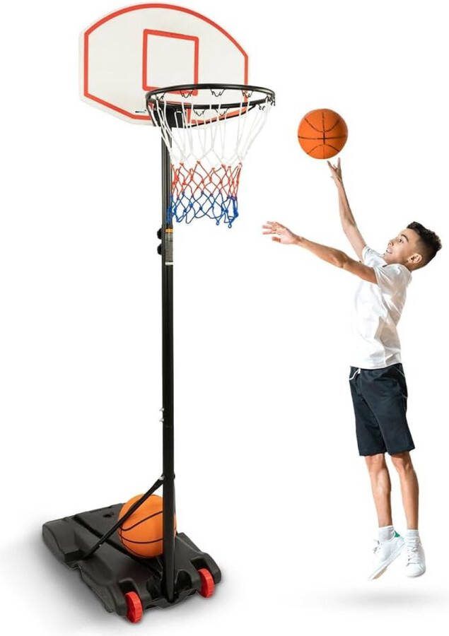Lexium Basketbalpaal verstelbaar Basketbalring Basketbalpaal voor buiten Basketbalpaal voor kinderen Basketbal paal verstelbaar