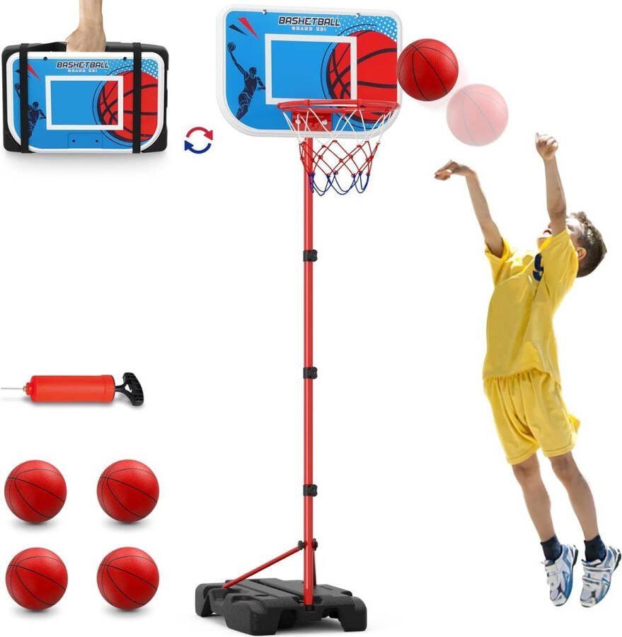 Lexium Basketbalpaal verstelbaar Basketbalring Basketbalpaal voor buiten Basketbalpaal voor kinderen Basketbal paal verstelbaar