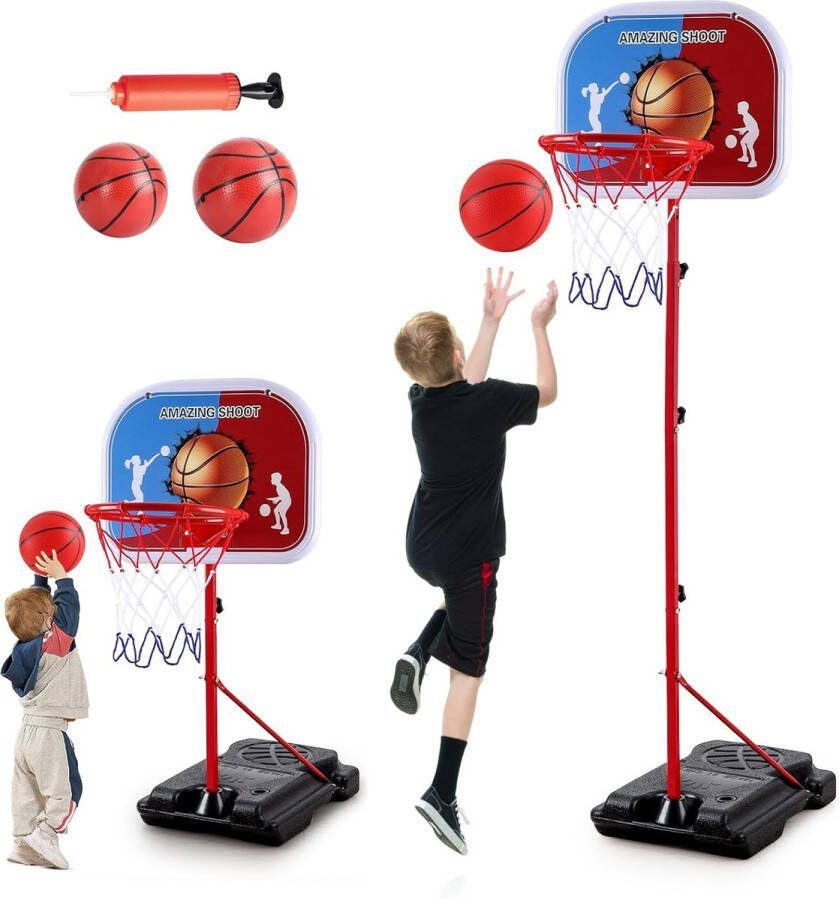 Lexium Basketbalpaal verstelbaar Basketbalring Basketbalpaal voor buiten Basketbalpaal voor kinderen Basketbal paal verstelbaar