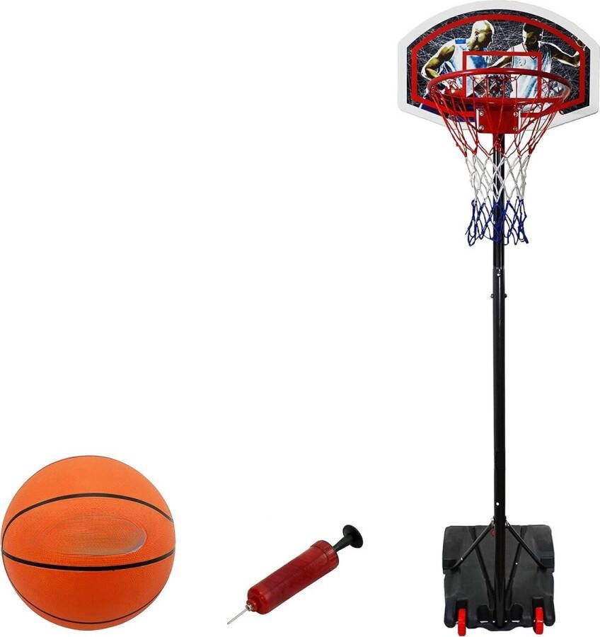 Lexium Basketbalpaal verstelbaar Basketbalring Basketbalpaal voor buiten Basketbalpaal voor kinderen Basketbal paal verstelbaar