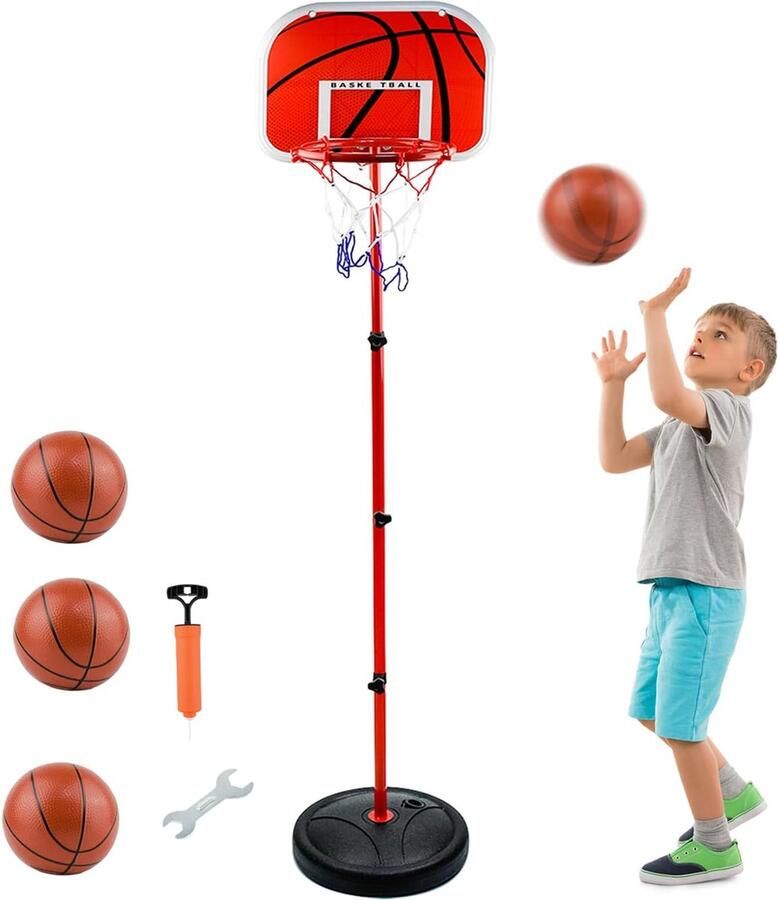 Lexium Basketbalpaal verstelbaar Basketbalring Basketbalpaal voor buiten Basketbalpaal voor kinderen Basketbal paal verstelbaar