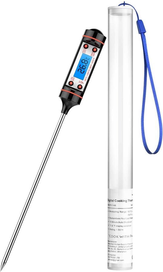 Lexium Vleesthermometer draadloos Vleesthermometer bluetooth Vleesthermometer digitaal Digitale BBQ Thermometer Draadloos Keukenthermometer