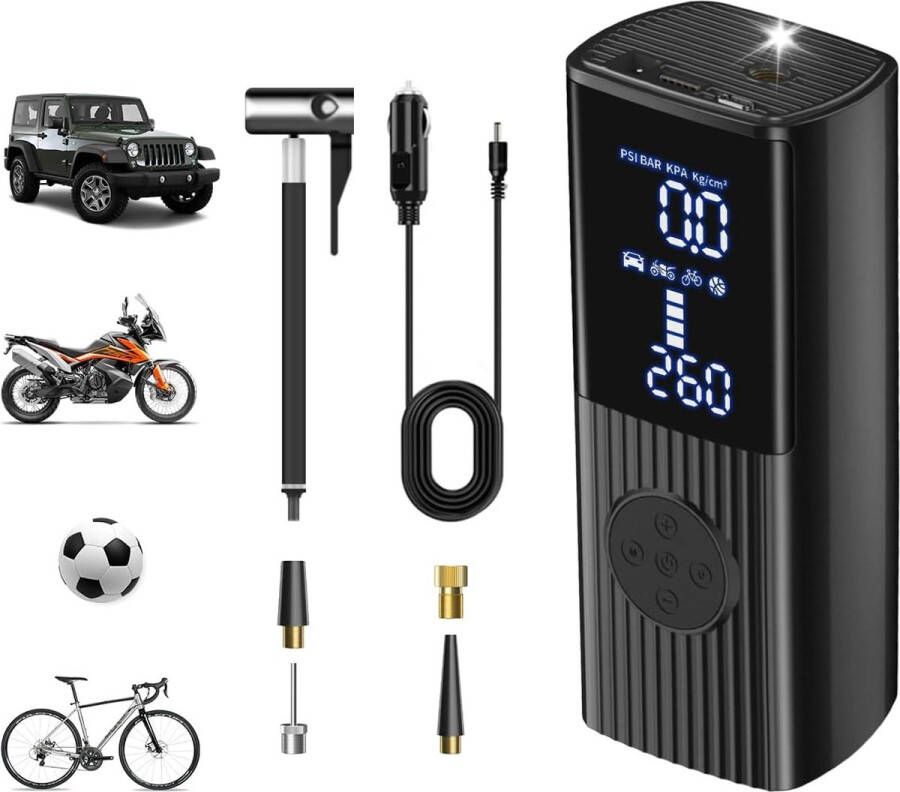 Lexium Luchtcompressor Compressor bandenpomp Compressor Elektrische bandenpomp Elektrische fietspomp