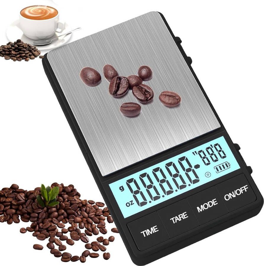 Lexium Store Lexium Koffie weegschaal Koffieweegschaal Barista weegschaal Digitale Keukenweegschaal Precisieweegschaal Barista