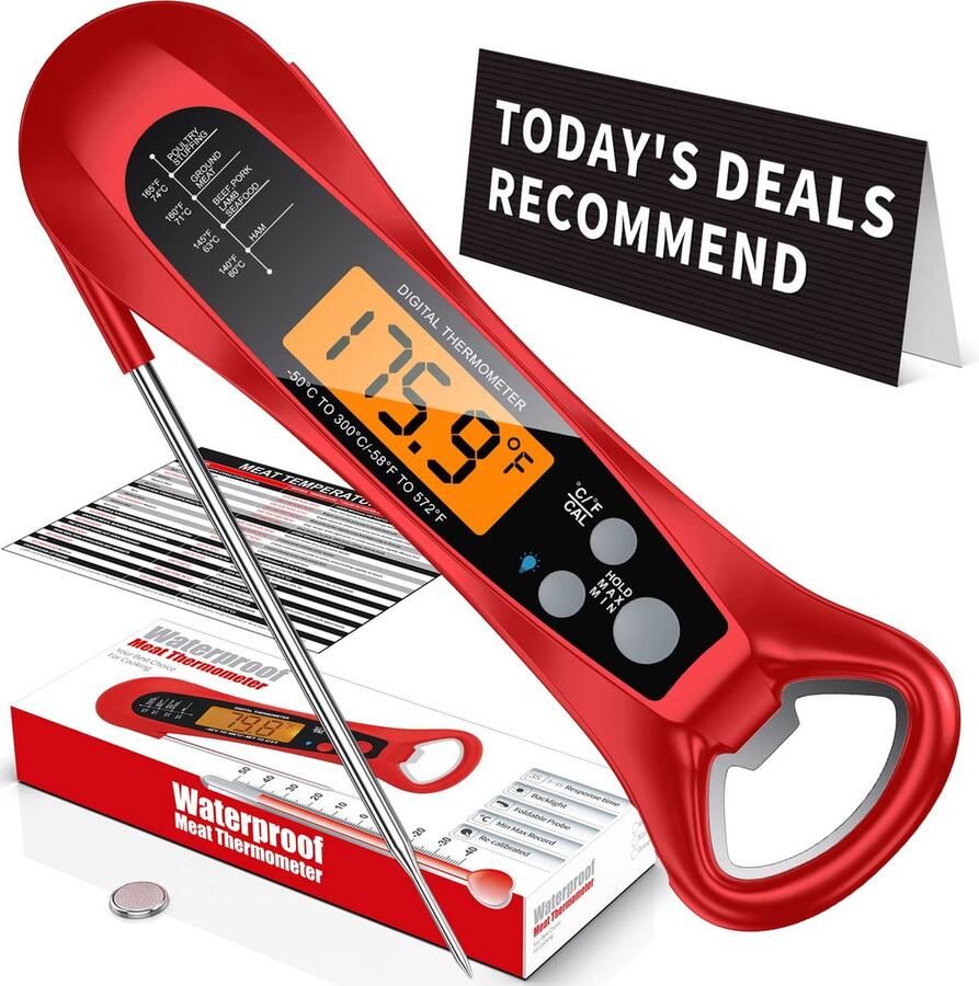 Lexium Store Lexium Vleesthermometer draadloos Vleesthermometer bluetooth Vleesthermometer digitaal Digitale BBQ Thermometer Draadloos Keukenthermometer