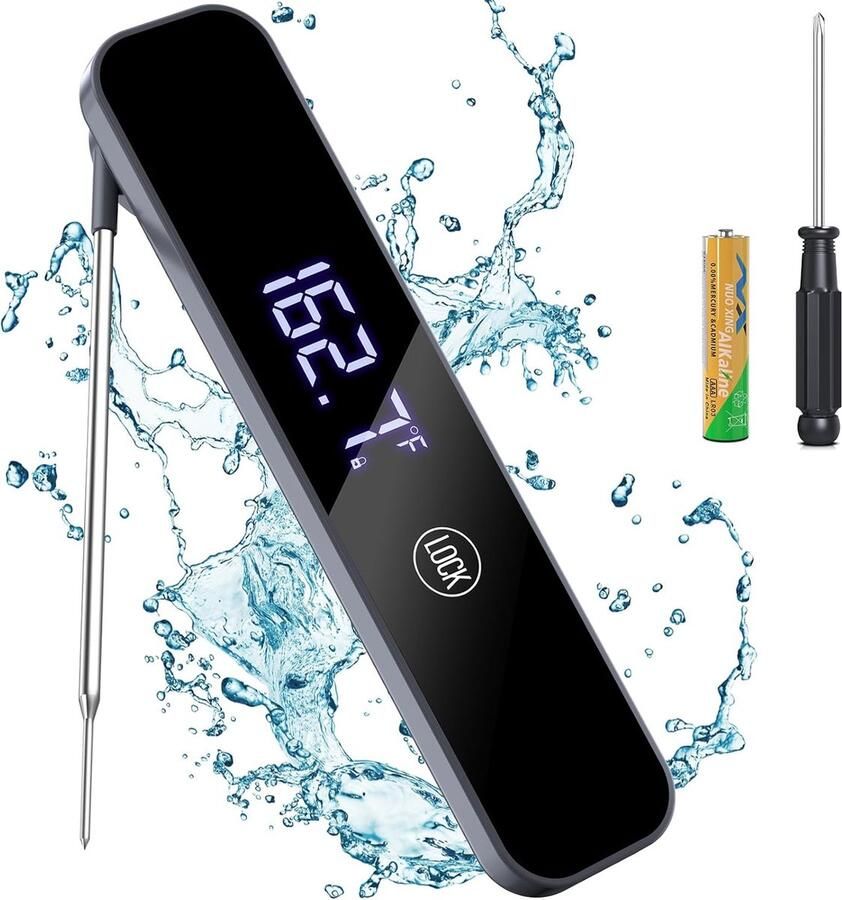 Lexium Store Lexium Vleesthermometer draadloos Vleesthermometer bluetooth Vleesthermometer digitaal Digitale BBQ Thermometer Draadloos Keukenthermometer