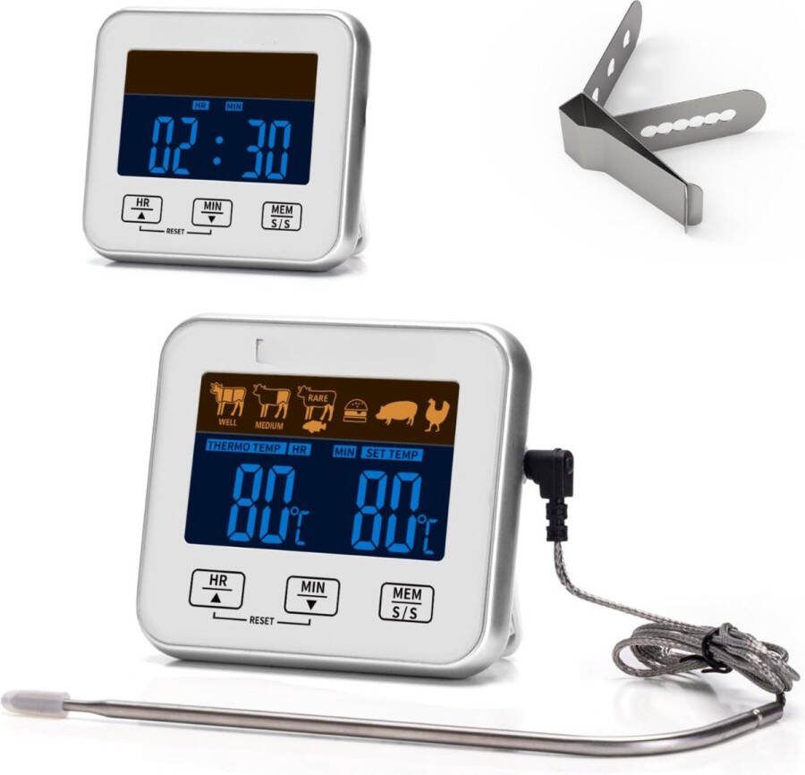 Lexium Store Lexium Vleesthermometer draadloos Vleesthermometer bluetooth Vleesthermometer digitaal Digitale BBQ Thermometer Draadloos Keukenthermometer