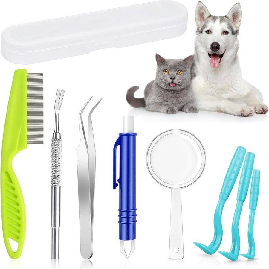 Lexium Tekentang Tekenpincet Tekenverwijderaar Tekenpincet mens Teek pincet Tekenlasso Tekenhaak Tekentang voor honden en katten