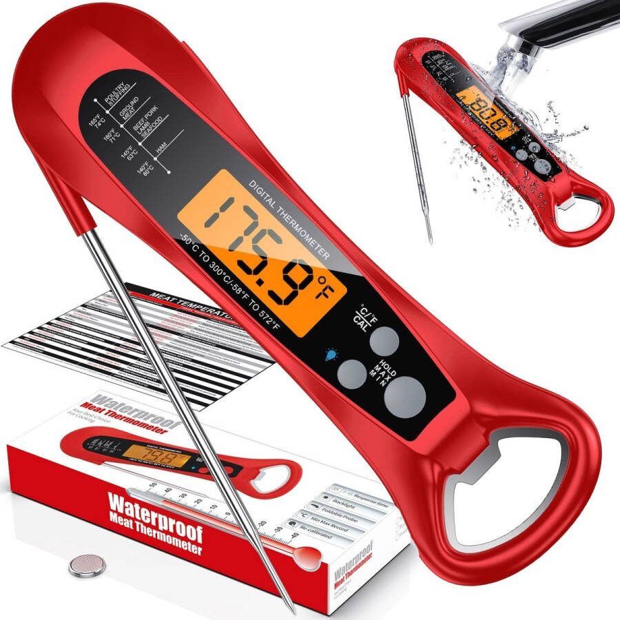 Lexium Vleesthermometer draadloos Vleesthermometer bluetooth Vleesthermometer digitaal Digitale BBQ Thermometer Draadloos Keukenthermometer