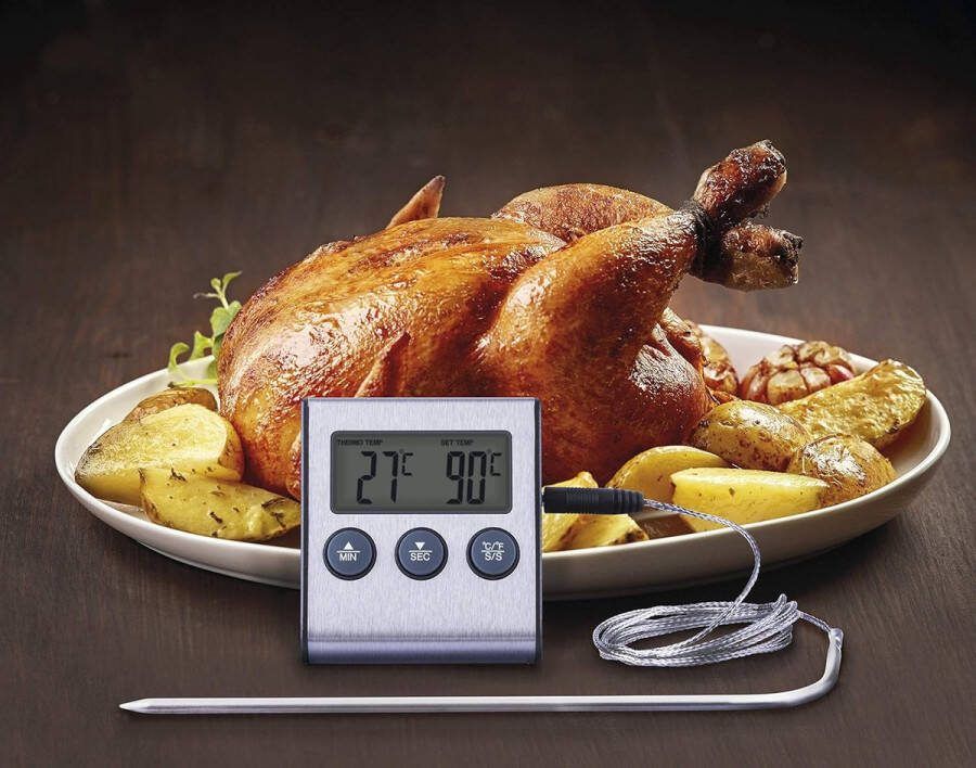 Lexium Vleesthermometer draadloos Vleesthermometer bluetooth Vleesthermometer digitaal Digitale BBQ Thermometer Draadloos Keukenthermometer