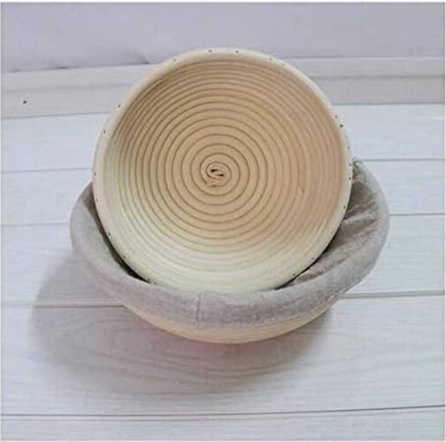 Lexium Zuurdesem starter set Broodbakaccessoires Zuurdesemglas Fermenteren Rijsmand voor Broodbakken Set Rijsmandje Rond