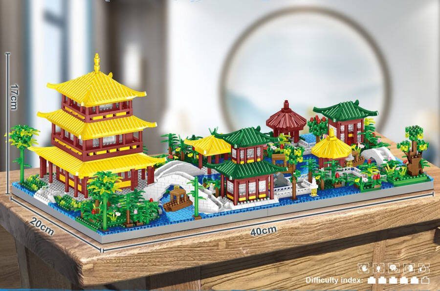 Lezi Dongting Lake Nanoblocks miniblocks Bouwset 3D puzzel 4154 bouwsteentjes LZ8260