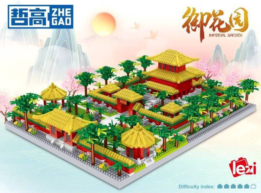 Lezi Imperial Garden Nanoblocks miniblocks Bouwset 3D puzzel 3336 bouwsteentjes LZ8268